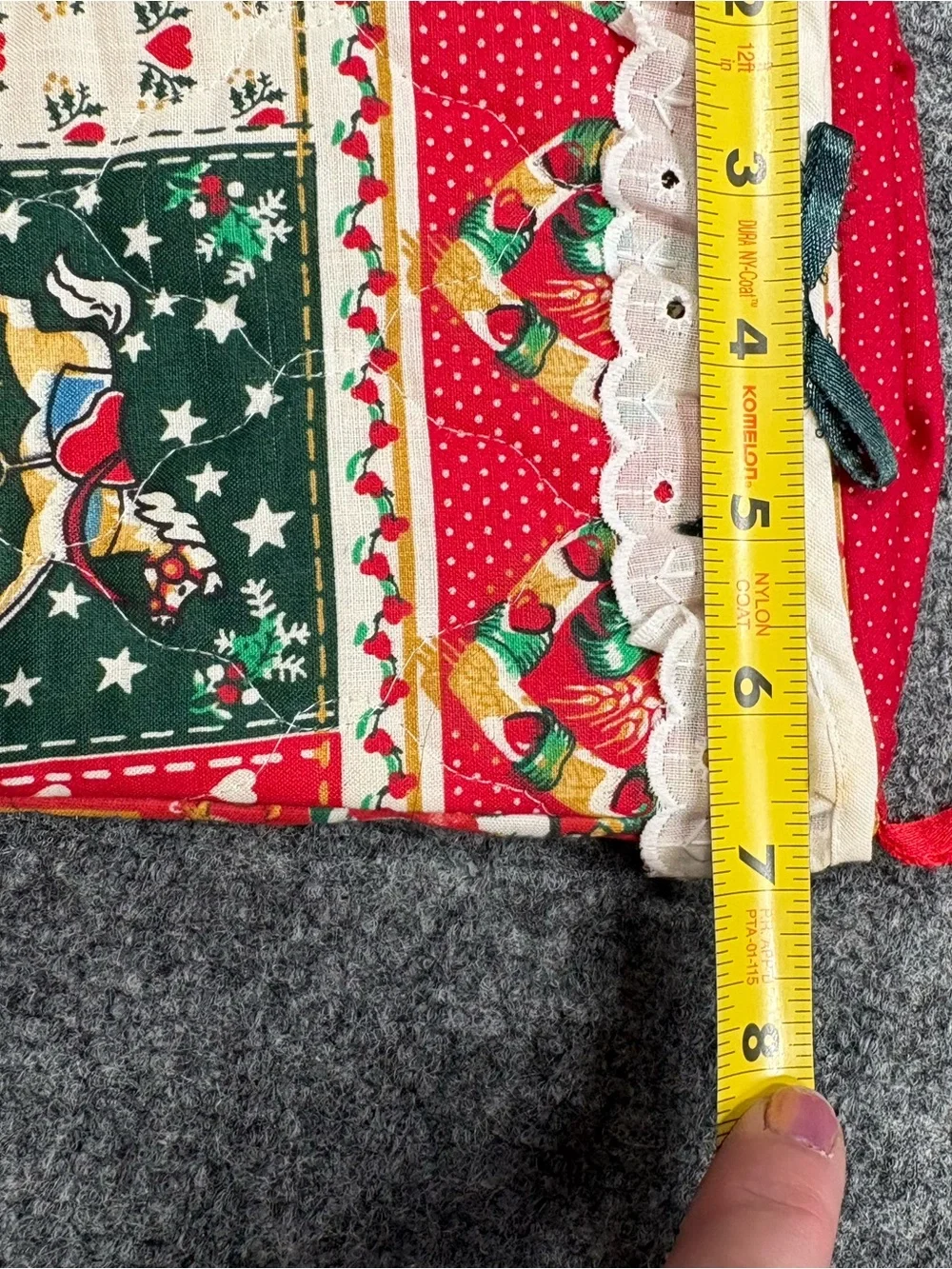 Vintage Hand Quilted Christmas Stockings Rustic Country